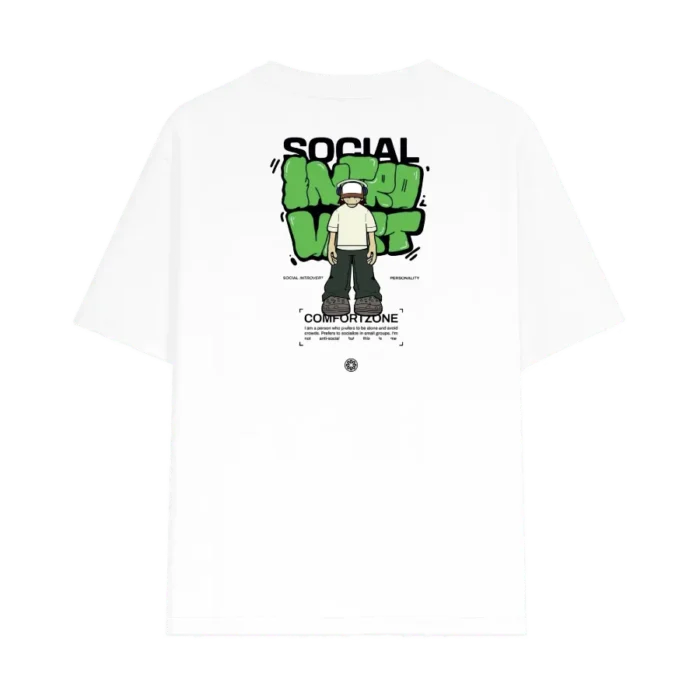 TRENDYFT Minimal Green Graphic Oversized T-Shirt 220 GSM