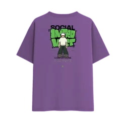 TRENDYFT Minimal Green Graphic Oversized T-Shirt 220 GSM - Thumbnail Image 3