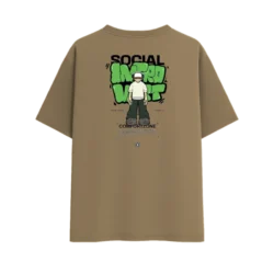 TRENDYFT Minimal Green Graphic Oversized T-Shirt 220 GSM - Thumbnail Image 5