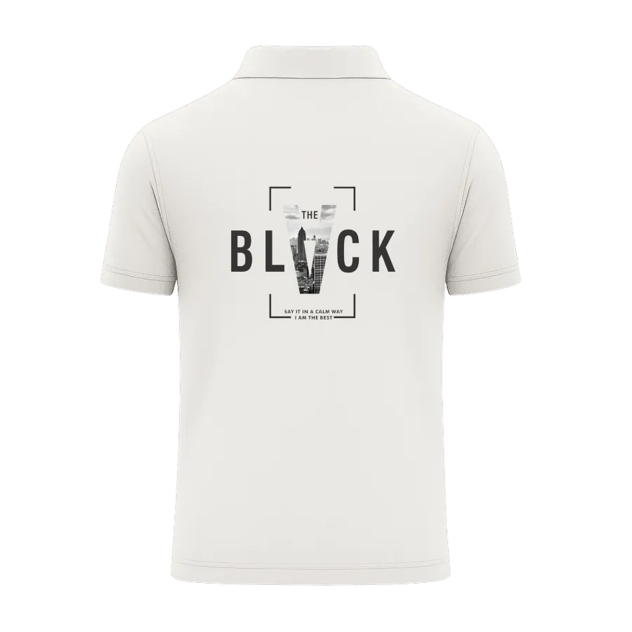 TRENDYFT Block Graphic Polo T-Shirt 220 GSM Cotton - Image 1