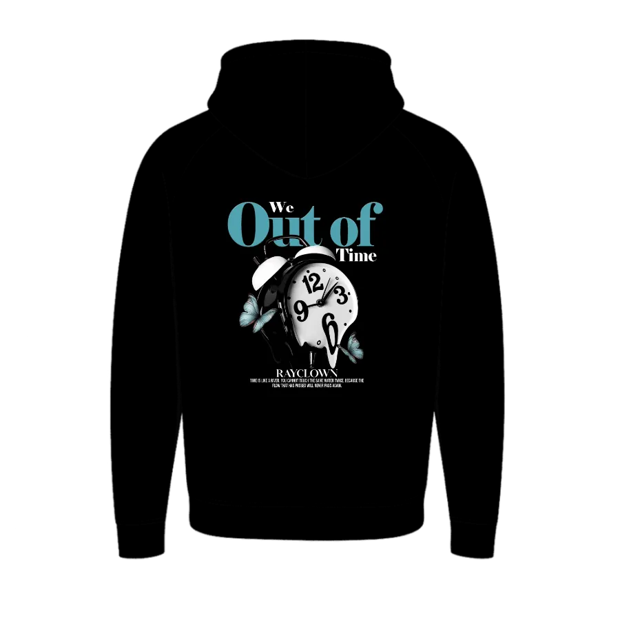 TRENDYFT Out Of Time Graphic Zip Hoodie 320 GSM - Image 2