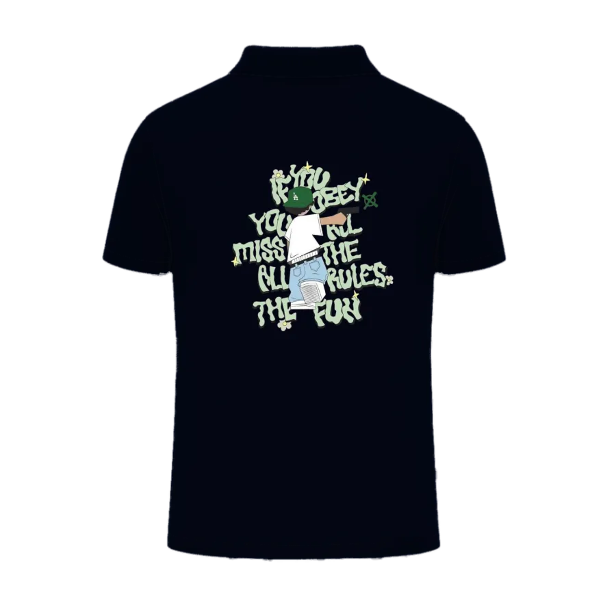 TRENDYFT Premium Graphic Polo T Shirt 220 GSM Cotton - Image 3