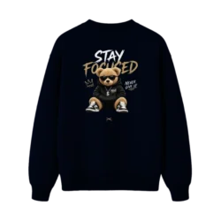 TRENDYFT Stay Focused Graphic Regular Fit Sweatshirt 300 GSM - Thumbnail Image 3