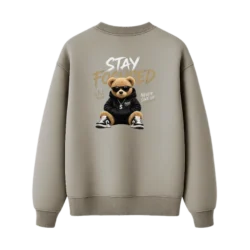 TRENDYFT Stay Focused Graphic Regular Fit Sweatshirt 300 GSM - Thumbnail Image 4