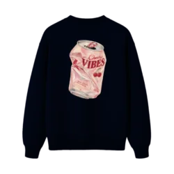 TRENDYFT Cherry Vibes Graphic Regular Fit Sweatshirt 300 GSM - Thumbnail Image 4