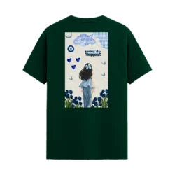 TRENDYFT Girl Illustration Graphic Regular T Shirt 180 GSM - Thumbnail Image 4