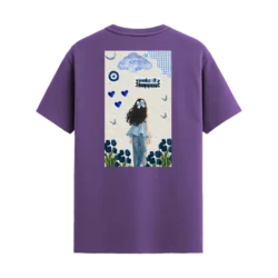 TRENDYFT Girl Illustration Graphic Regular T Shirt 180 GSM - Thumbnail Image 1
