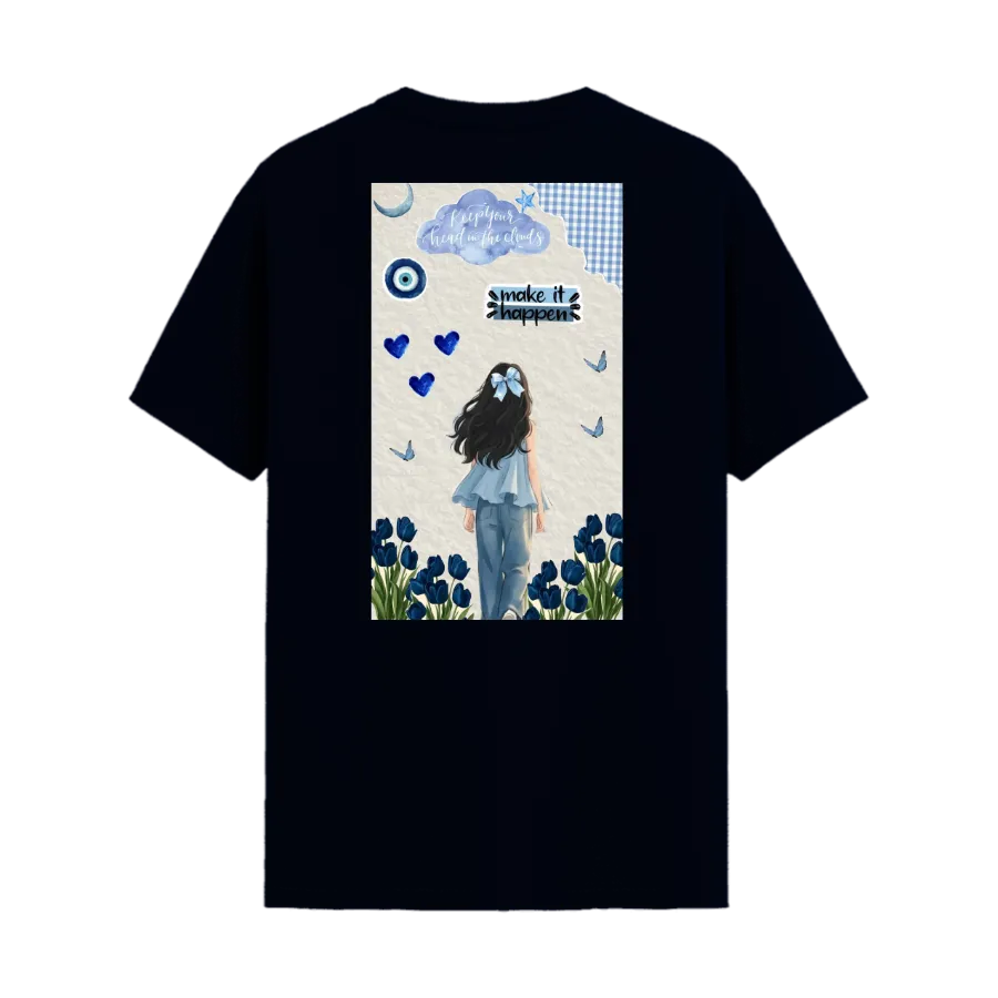 TRENDYFT Girl Illustration Graphic Regular T Shirt 180 GSM - Image 5