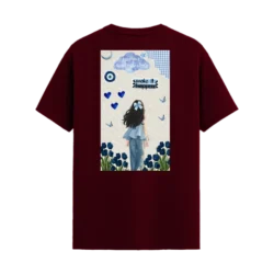 TRENDYFT Girl Illustration Graphic Regular T Shirt 180 GSM - Thumbnail Image 7