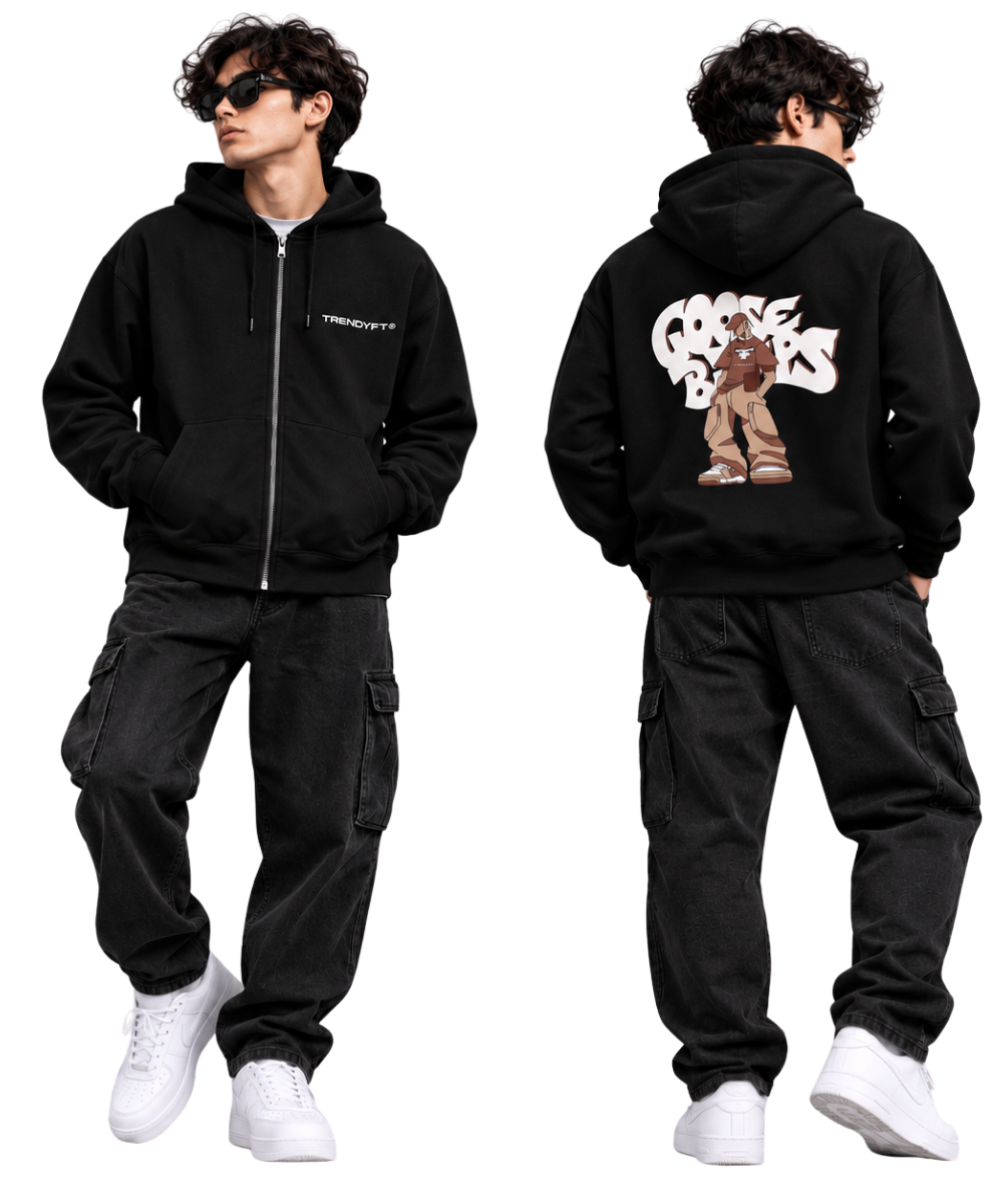 TRENDYFT Premium Zip Hoodie 320 GSM - Image 1