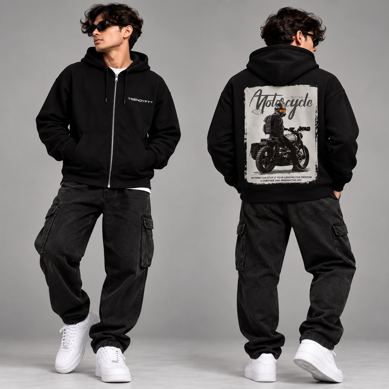 TRENDYFT Premium 320 GSM Zip Hoodie - Image 1