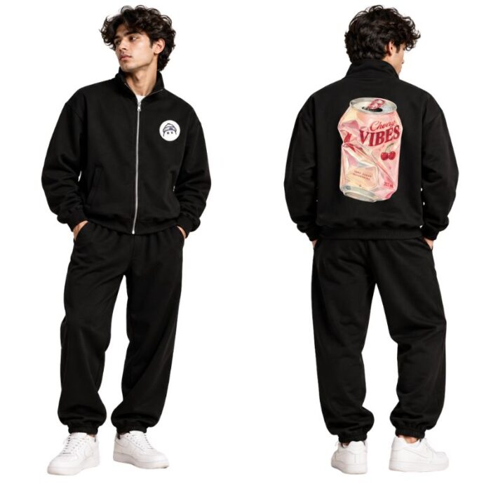 TRENDYFT Good Vibes Graphic Track Suit 180 GSM